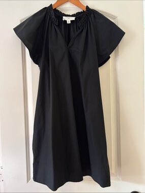 Tuckernuck Pomander Place Black Cotton Poplin Dress